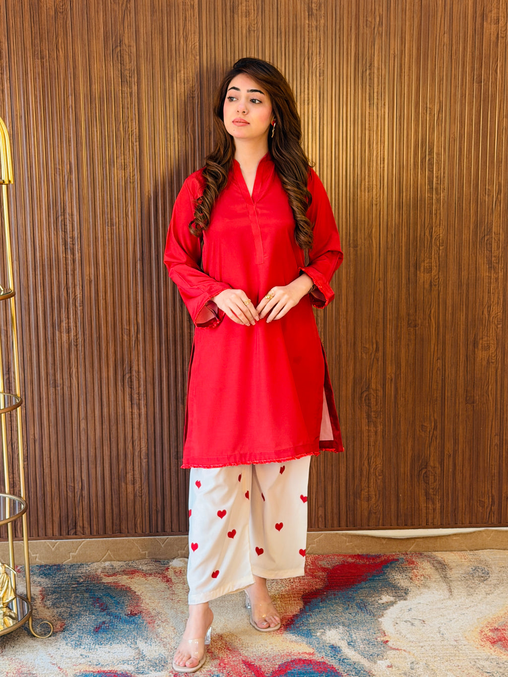 Aleesa-maroon 2 pc