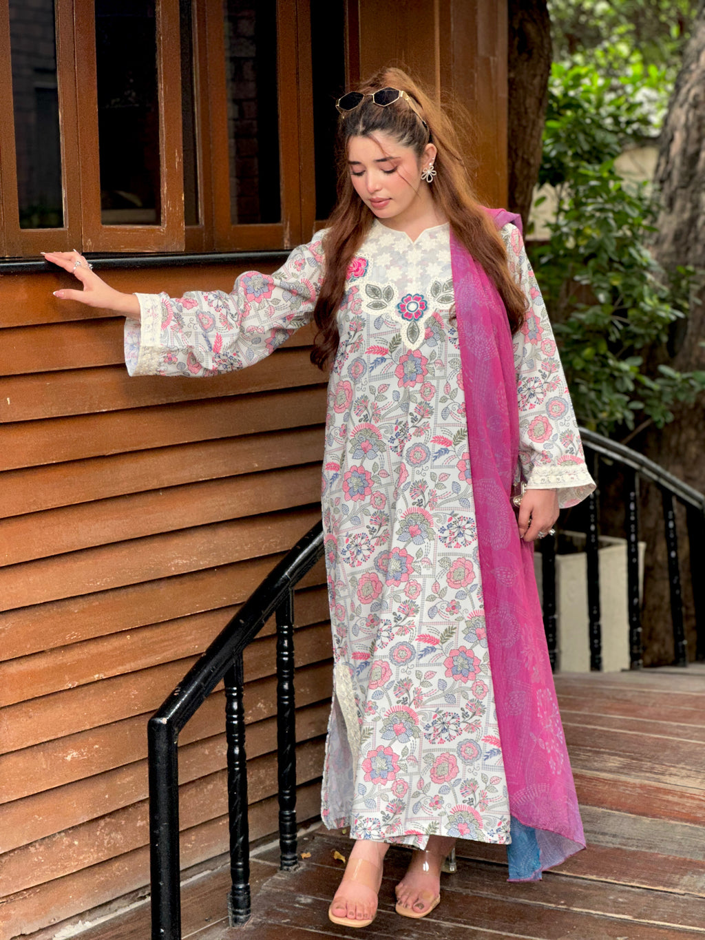 Warisha embroidered Kaftaan-3pc