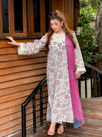 Warisha embroidered Kaftaan-3pc